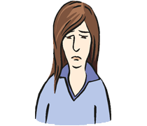 Traurige Frau
