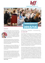 Titelbild: bff Jahresbericht 2015/16