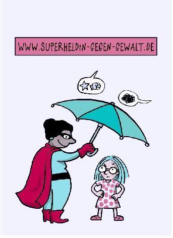 Aufkleber aus der Superheldinnen-Kampagne