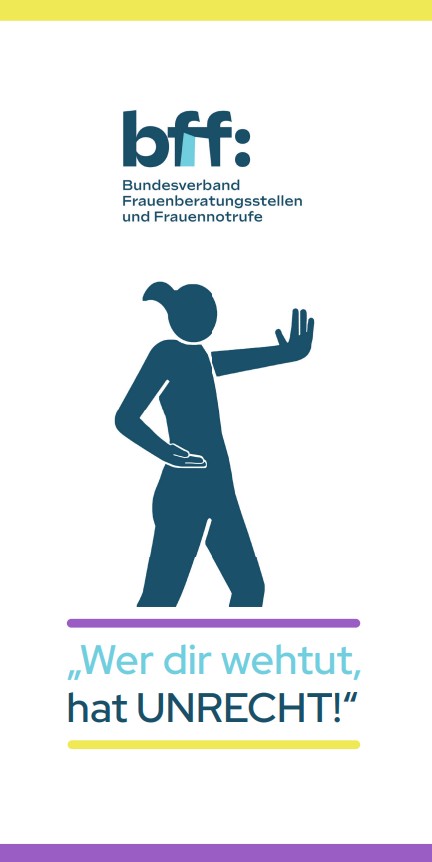 Flyer Wer dir wehtut, hat Unrecht